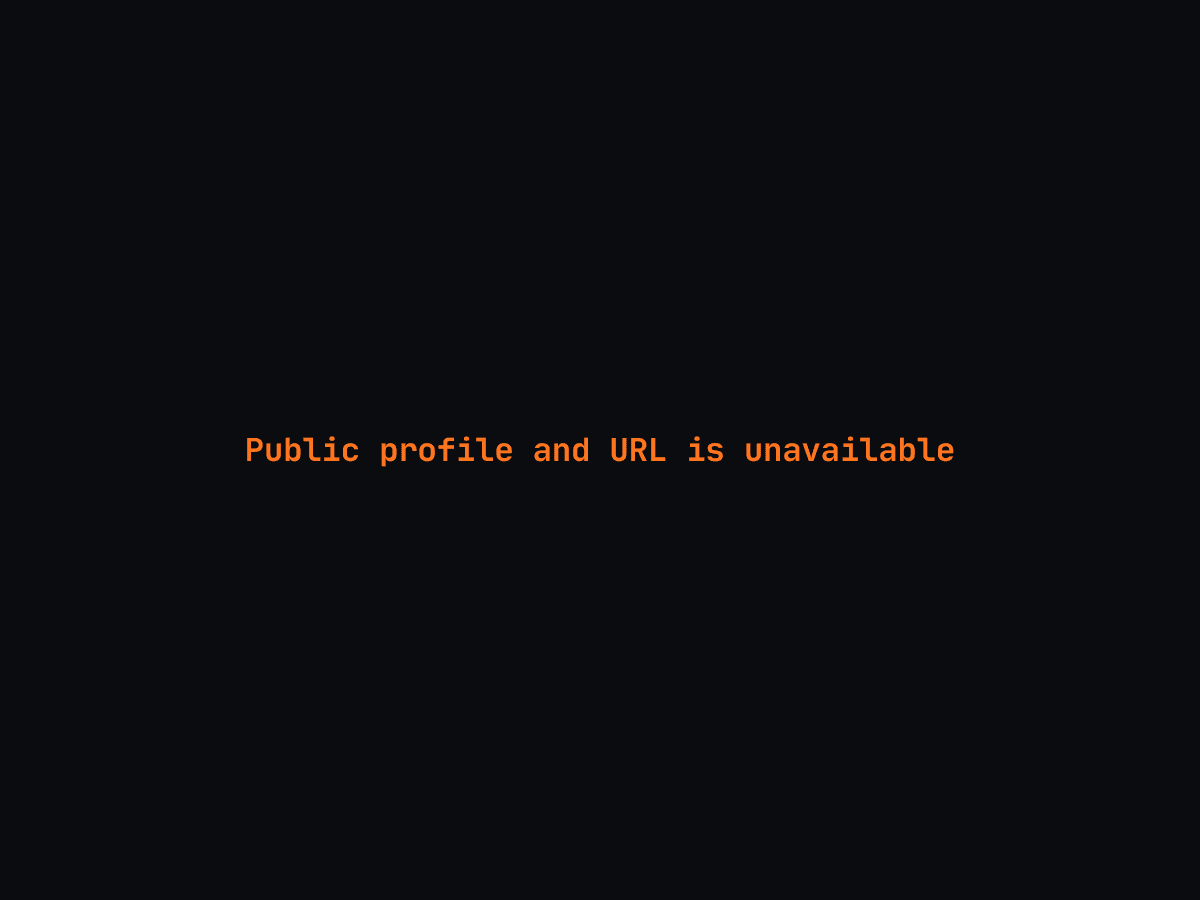 Public profile in Defunct state — dim DEFUNCT marker shown